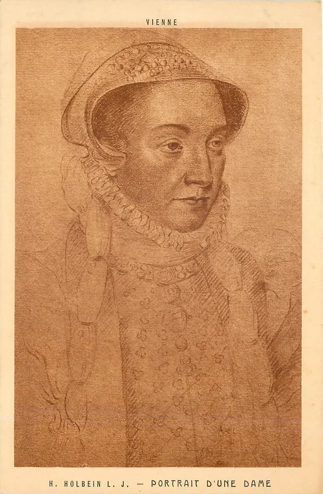 Retrato de uma dama — H. Holbein L.J. — Viena - Frente