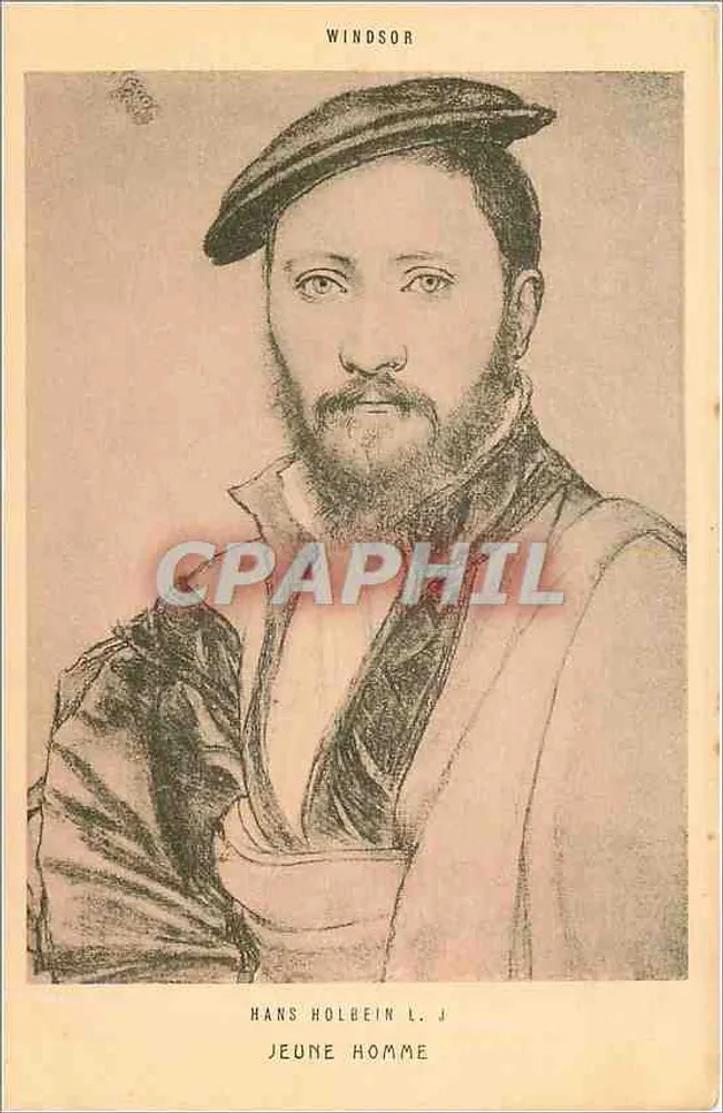 Hans Holbein l. J. — Joven hombre — Windsor - Anverso