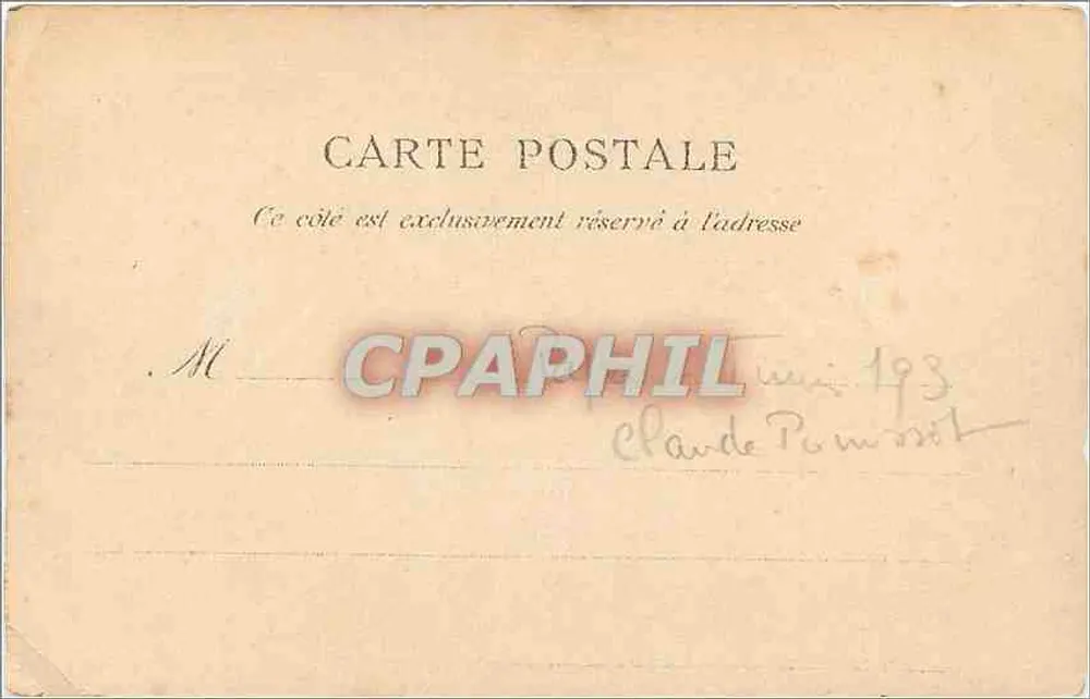 Corot — Souvenir d'Italie — Castelgandolfo — Aux Bardes Bretons - Verso