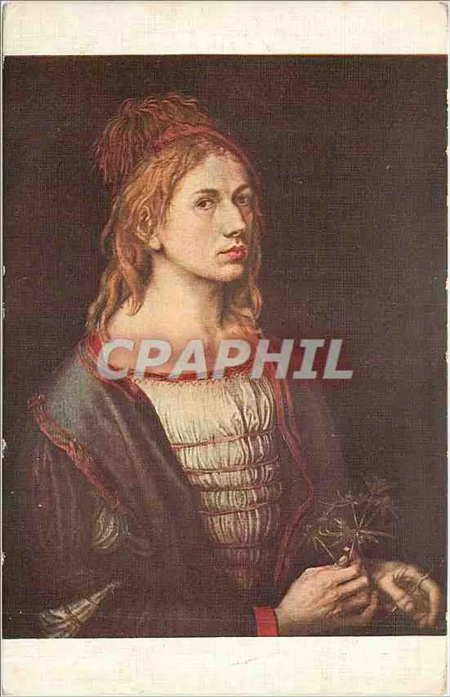 Retrato de uma mulher — obra atribuída a Albrecht Dürer — Museu do Louvre (escola alemã) - Frente
