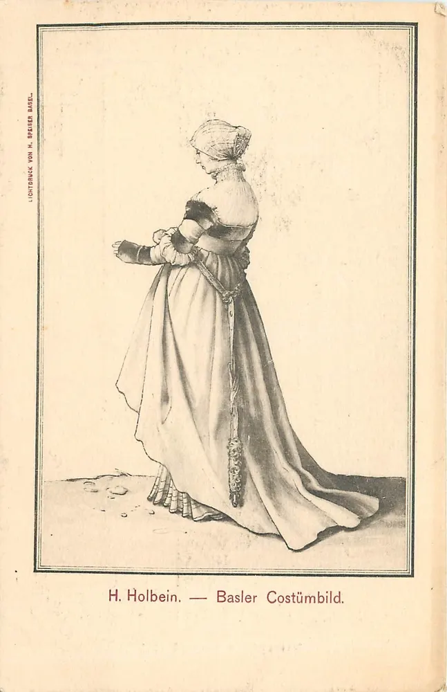 H. Holbein — Imagem de traje baseloto — Impressão em luz de H. Speiger Basel - Frente