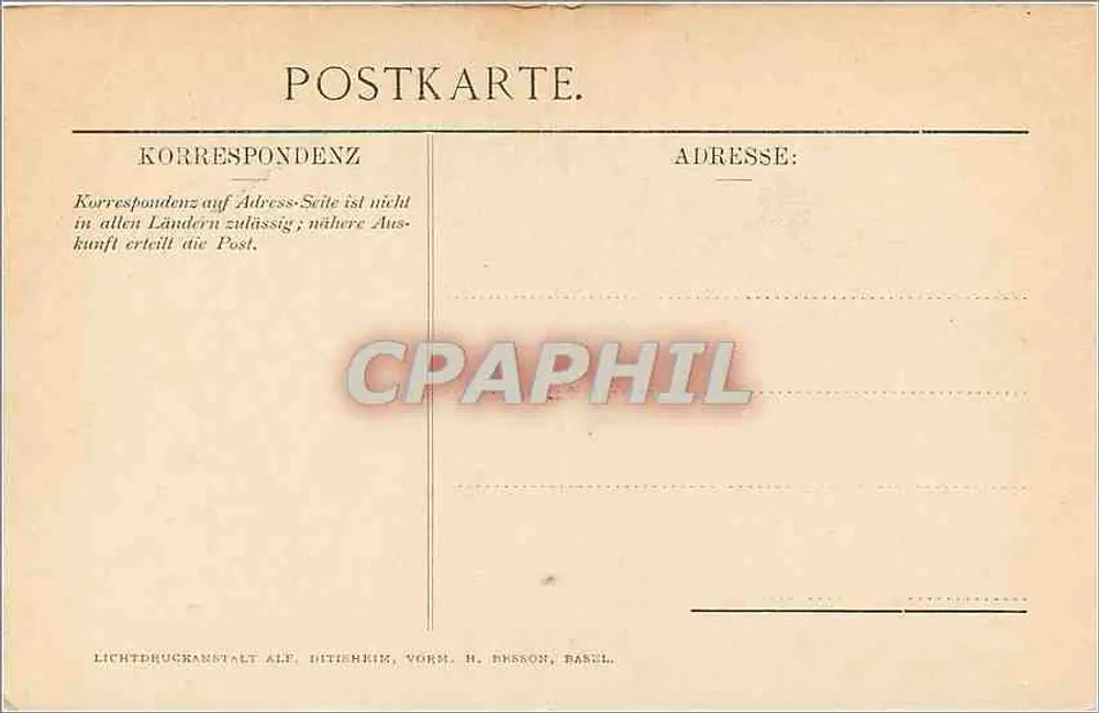 H. Holbein d. J. — Scheibenriss — Lichtdruckanstalt Alf. Ditisheim, Vorm. H. Düss, Basel - Verso
