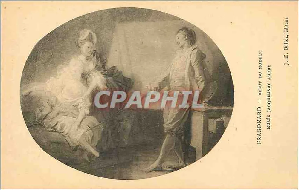 Początek modelki — Fragonard — Muzeum Jacquemart André — J. E. Bulloz, wydawca - Awers