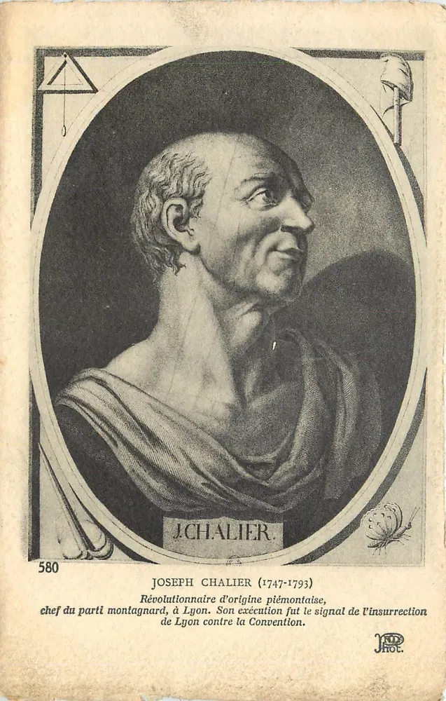 Joseph Chalier (1747-1793) — Révolutionnaire lyonnais, chef du parti montagnard — J. Hot, n° 580 - Recto
