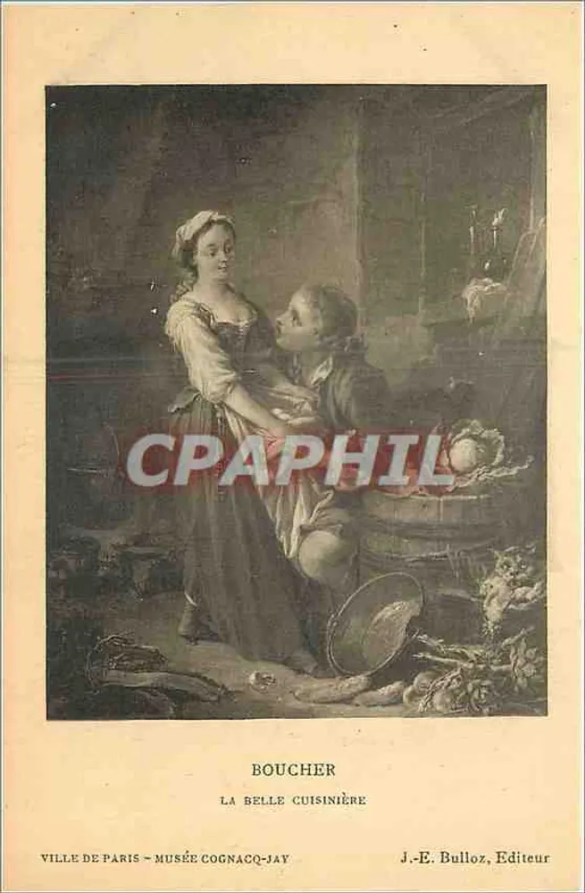 A Bela Cozinheira — obra de Boucher — J.-E. Bulloz, Editor - Frente