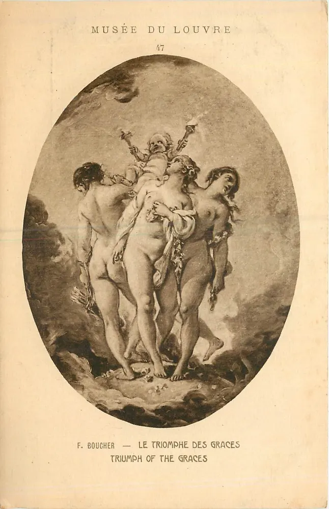 Museu do Louvre — O Triunfo das Graças — F. Boucher — n°47 - Frente