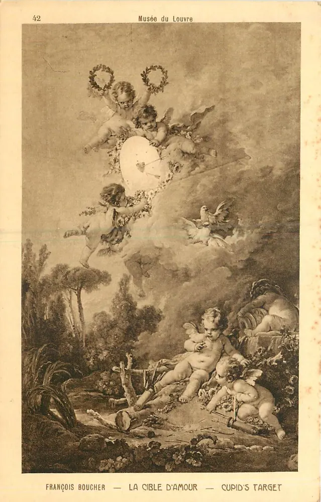 Musée du Louvre — François Boucher — La Cible d'Amour — Cupid's Target — n°42 - Recto