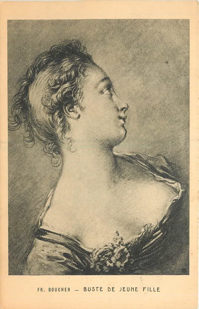 FR. BOUCHER — BUSTO DE JOVEM MOÇA — Braun & Cie, Paris - Frente