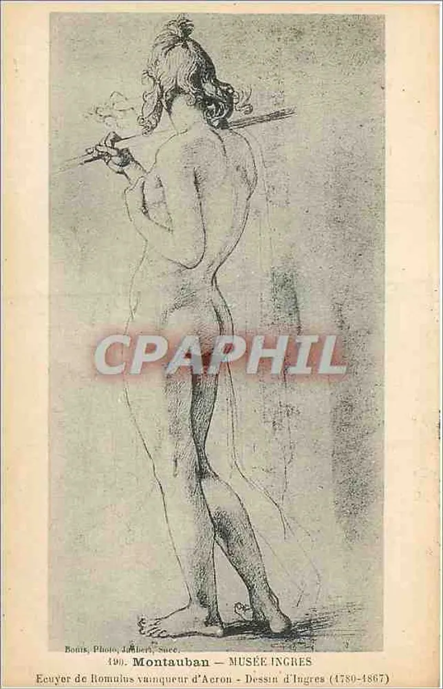 Ecuyer di Romolo vincitore di Aeron — Disegno di Ingres (1780-1867) — Montauban, Museo Ingres - Recto