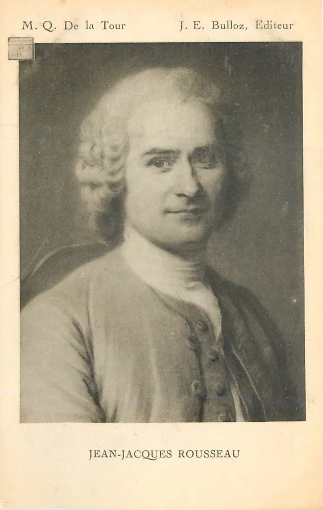 Jean-Jacques Rousseau — retrato — J. E. Bulloz, Editor - Anverso