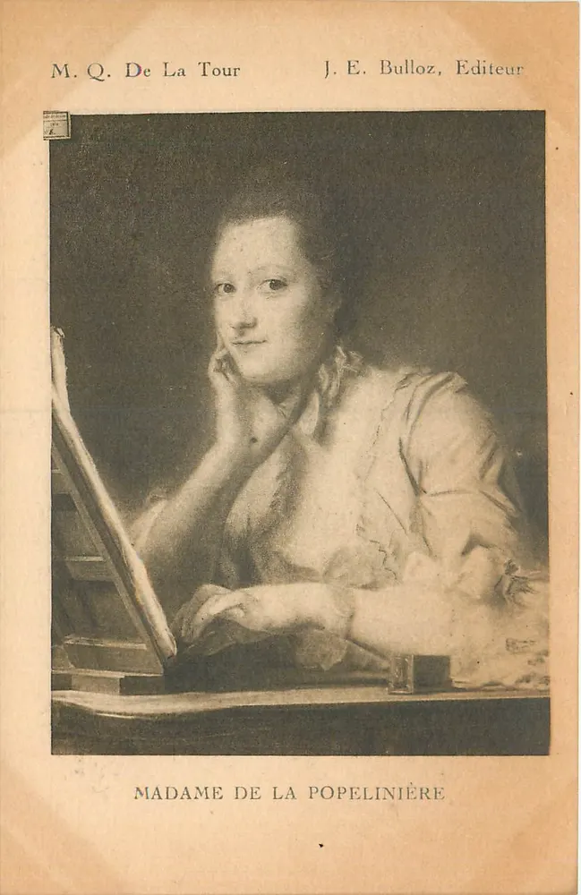 Madame de La Popelinière — portrait — M. Q. De La Tour, J. E. Bulloz, Editeur - Recto