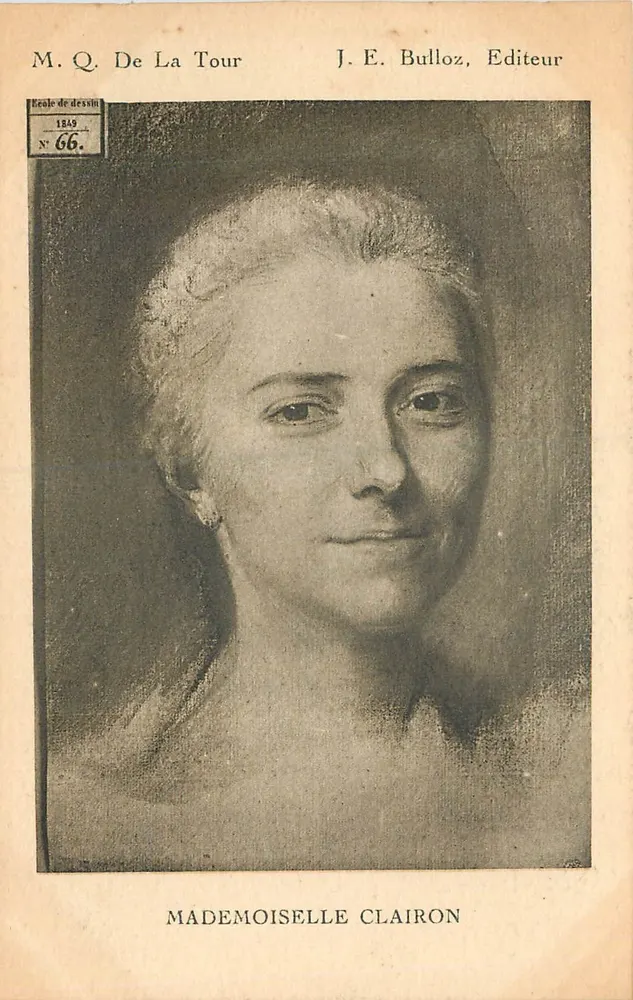 Mademoiselle Clairon — portrait — J. E. Bulloz, Editeur, n° 66 - Recto