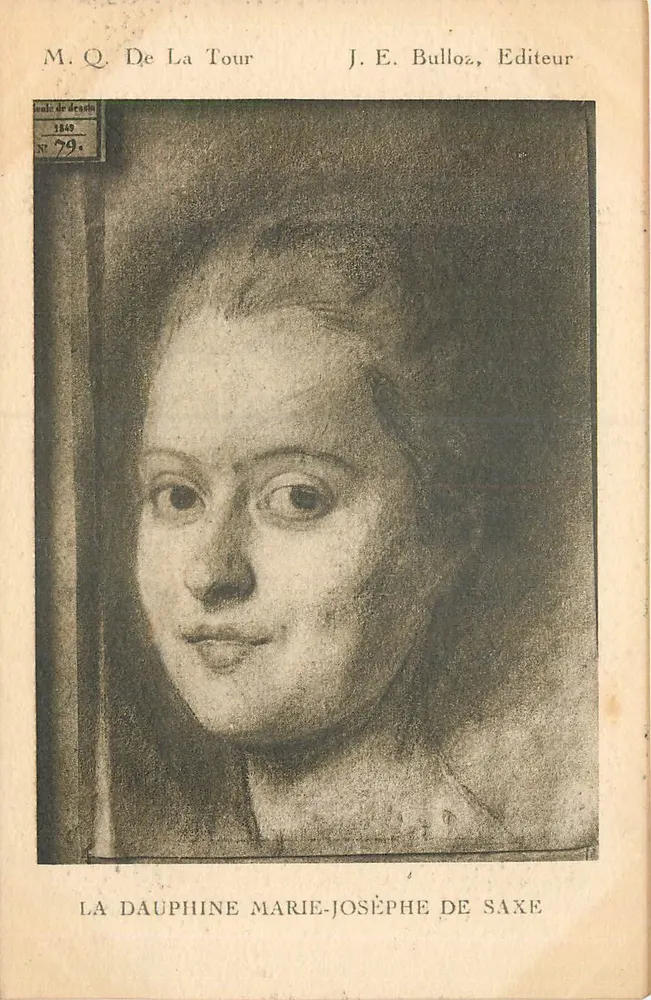 Die Dauphine Marie-Josèphe von Sachsen — Portrait — J. E. Bulloz, Verlag, Nr. 79 - Vorderseite