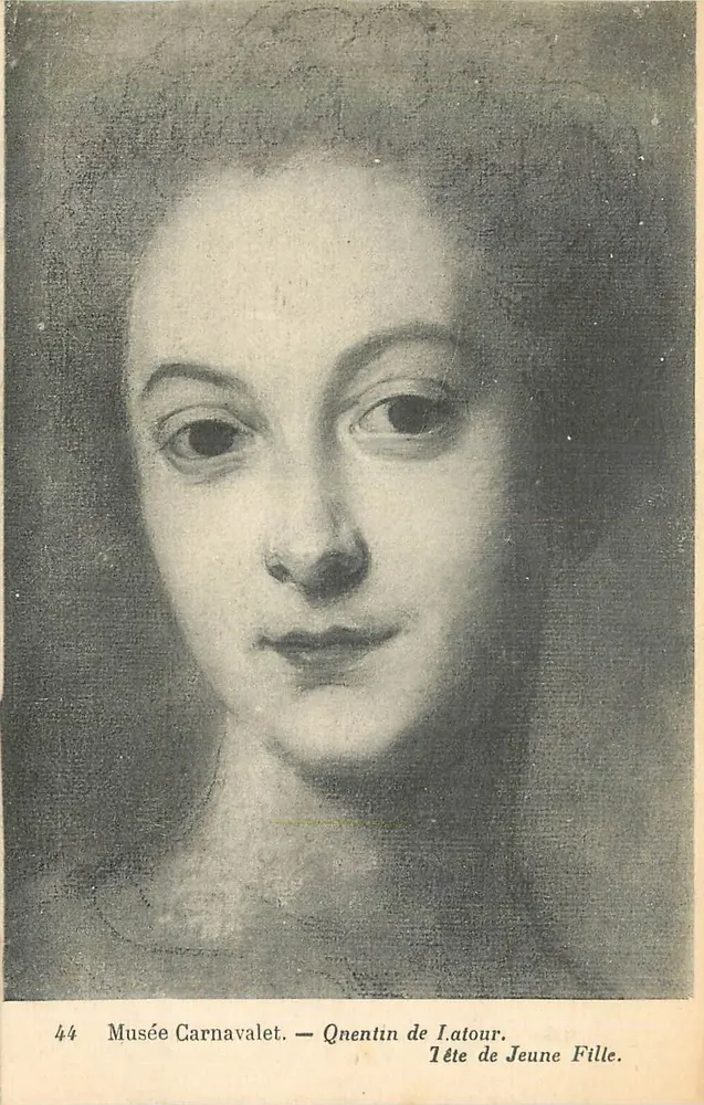 Museu Carnavalet — Quentin de Latour, Cabeça de Jovem Mulher — n°44 - Frente