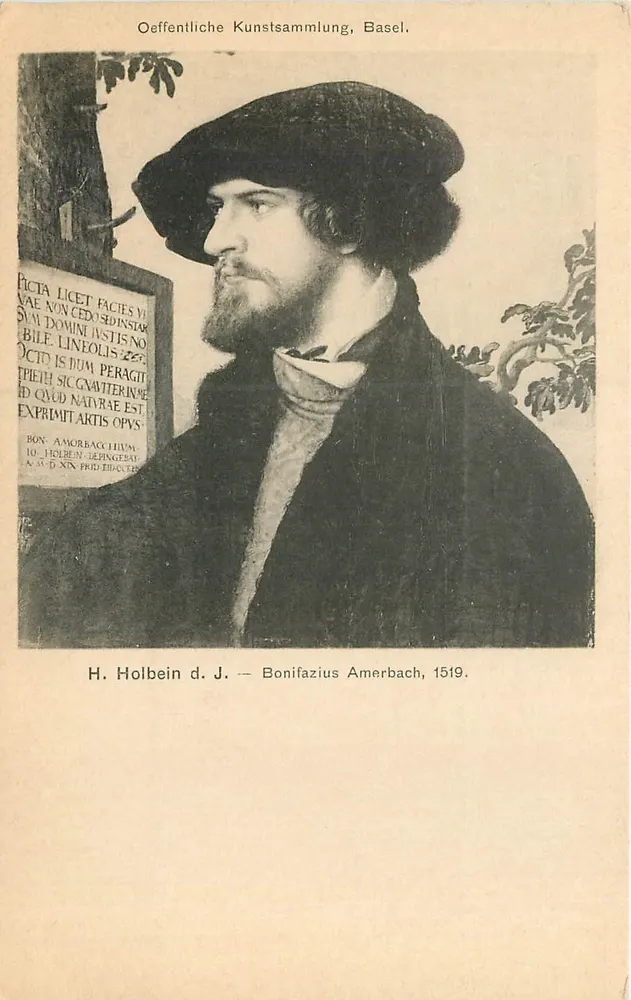 Bonifazius Amerbach — H. Holbein der Jüngere, 1519 — Öffentliche Kunstsammlung, Basel - Vorderseite