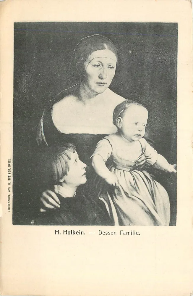 H. Holbein — His Family — Lichtbruck, H. Speier, Basel - Front