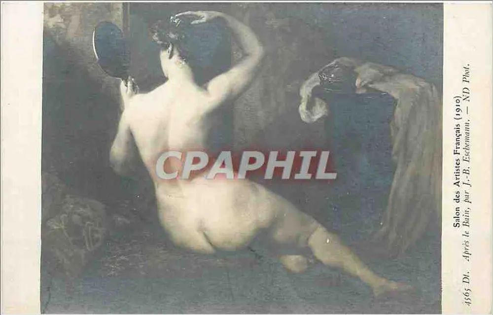 Nackte, die in den Spiegel blickt — Salon des Artistes Français (1916) — J.-B. Eschmann, ND Piot - Vorderseite