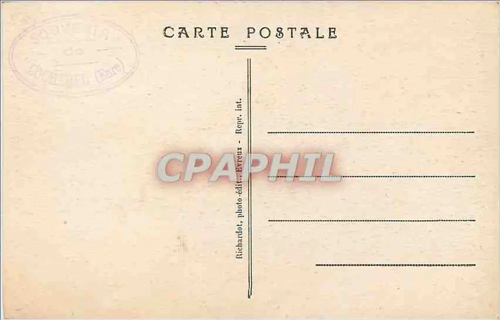 Friedhof von COCHEREL (Eure) — Hochgestelltes Denkmal zur Erinnerung an Präsident Briand — Verlag Richardot, Nr. 218 - Rückseite