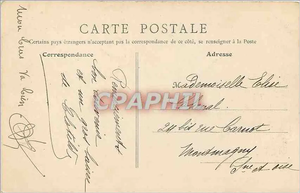Le Tour de Marne — Von CHAMPIGNY nach CHENNEVIÈRES am linken Ufer — B. F., PARIS, n°54 - Rückseite