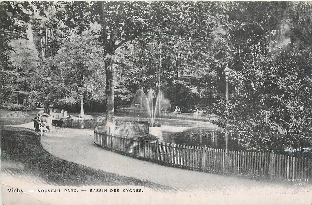 Vichy — Neuer Park — Schwanenteich — Staeper & Cie, Paris - Vorderseite