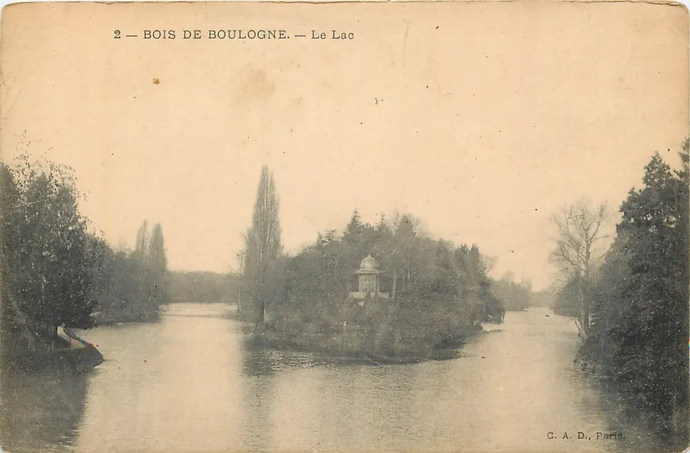 Bois de Boulogne — O Lago — G. A. D., Paris - Frente
