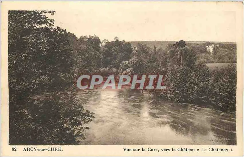 Arcy-sur-Cure — Blick auf die Cure, Richtung Schloss « Le Chatenay » — n°82 - Vorderseite