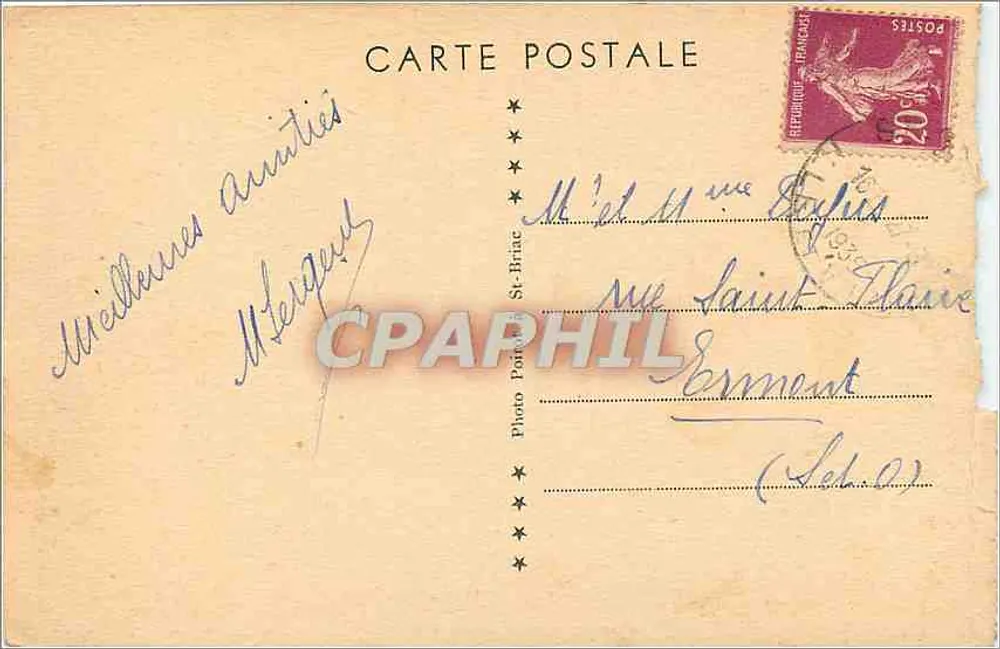 Saint-Briac — La Garde Guérin — Uitgever niet geïdentificeerd, serie-nummer niet zichtbaar - Achterkant
