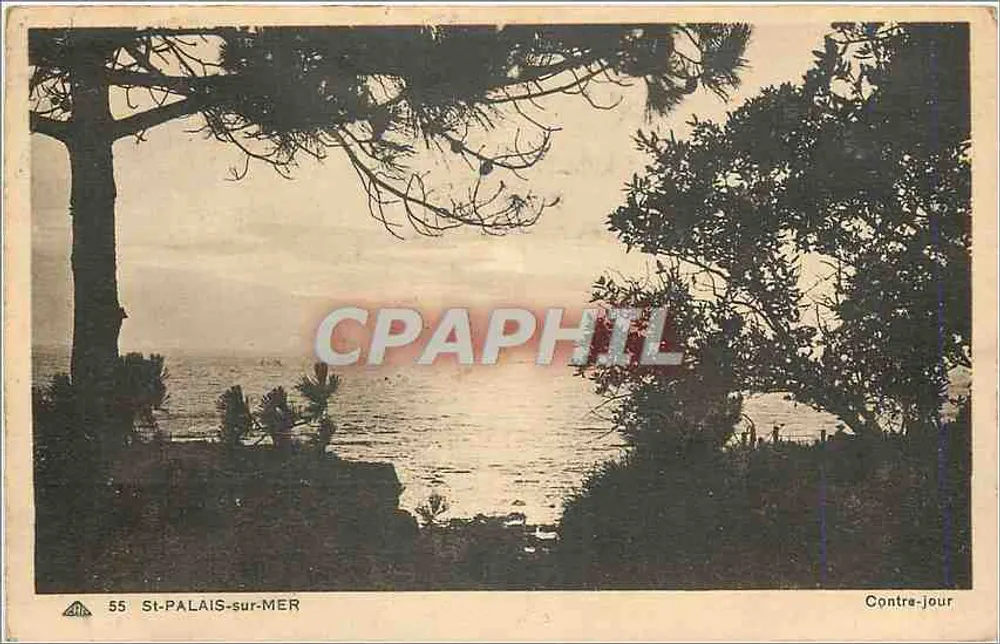 St-Palais-sur-Mer — view of the sea in backlit — n°55 - Front