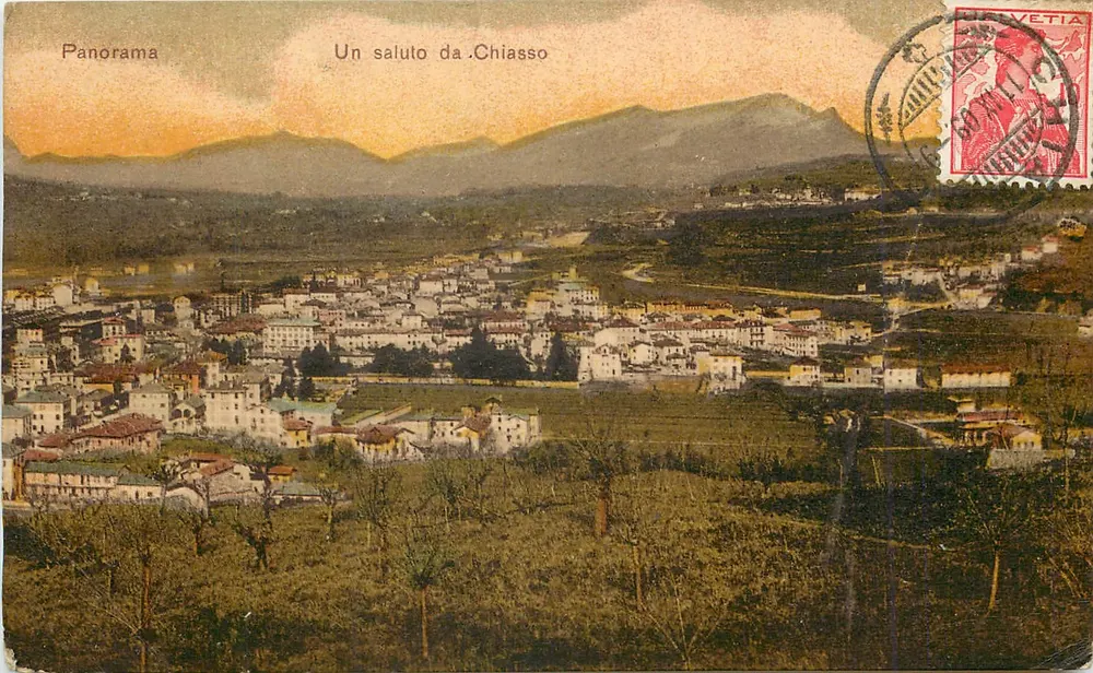 Panorama — Um cumprimento de Chiasso — editor desconhecido - Frente