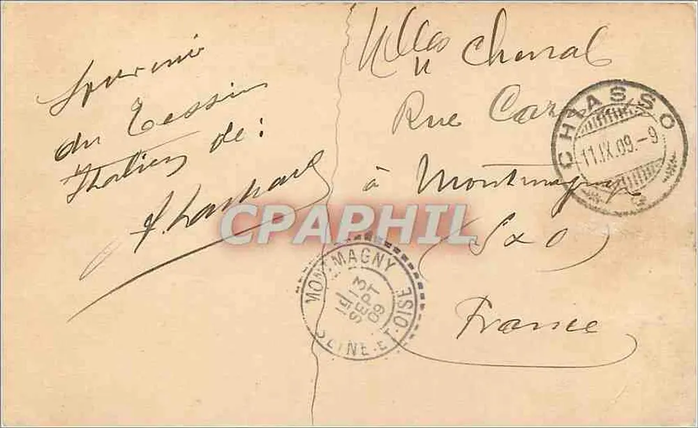 Panorama — Um cumprimento de Chiasso — editor desconhecido - Verso