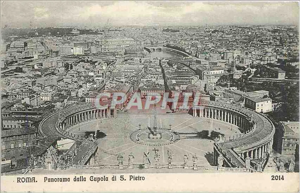 Roma. Panorama dalla Cupola di S. Pietro — n°2014 - Recto