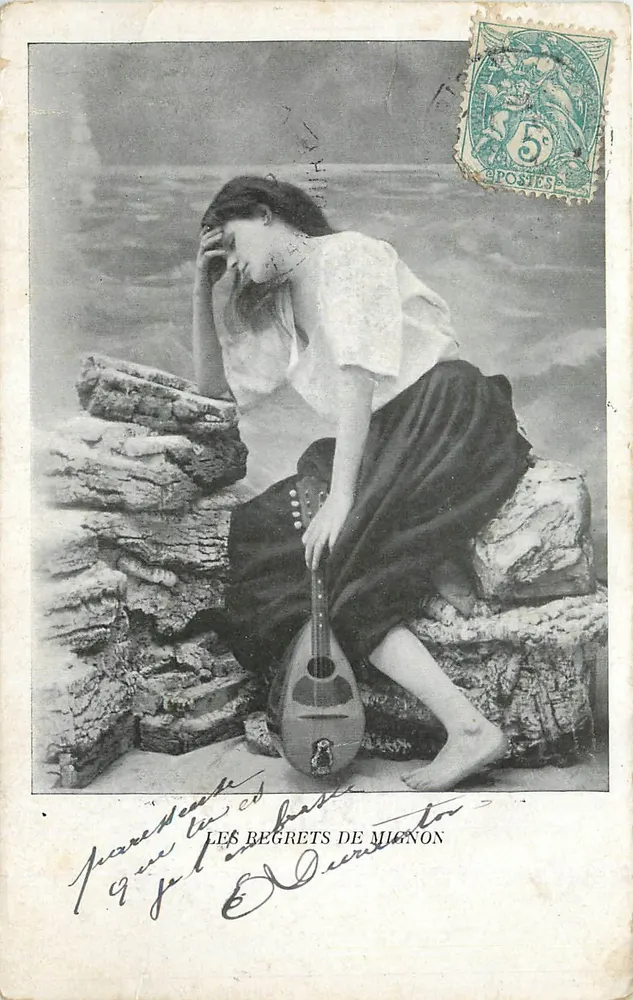 Les Regrets de Mignon — Wydawca nieznany, numer seryjny nieczytelny - Awers