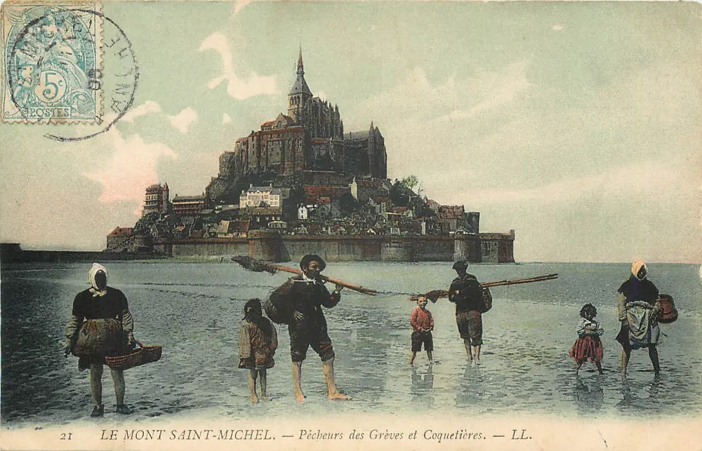 Der Mont Saint-Michel — Fischer der Strände und Coquetières — LL. - Vorderseite