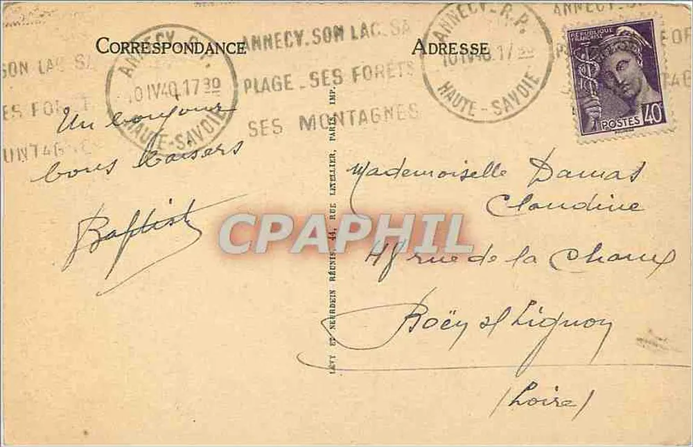 Annecy — O Embarcadouro — LL - Verso