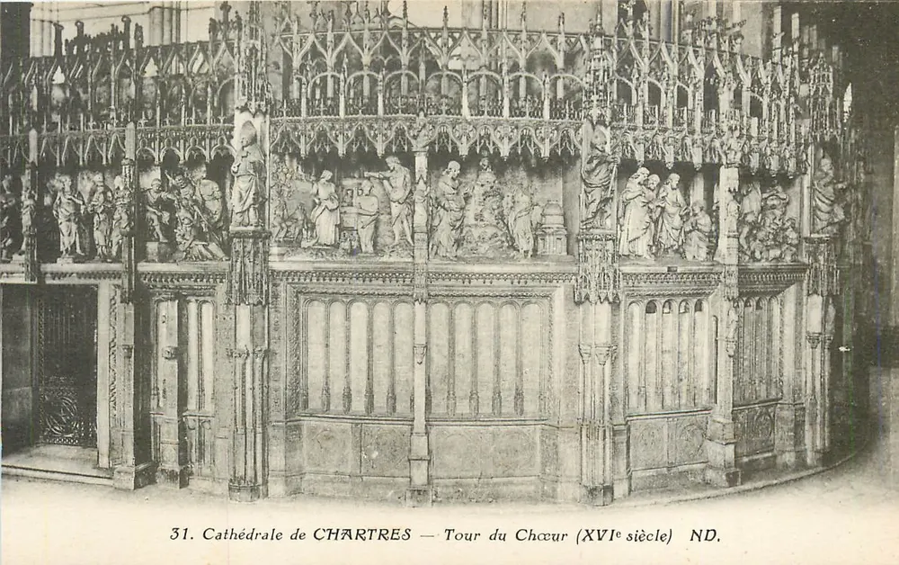 Cathedral of CHARTRES — Tower of the Choir (16th century) — ND. - Front