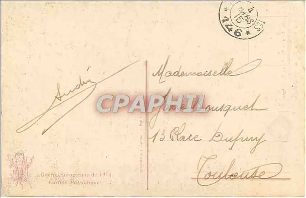 Obus w bazylice w Reims — D'Après l'Illustration — n° 1937 - Rewers