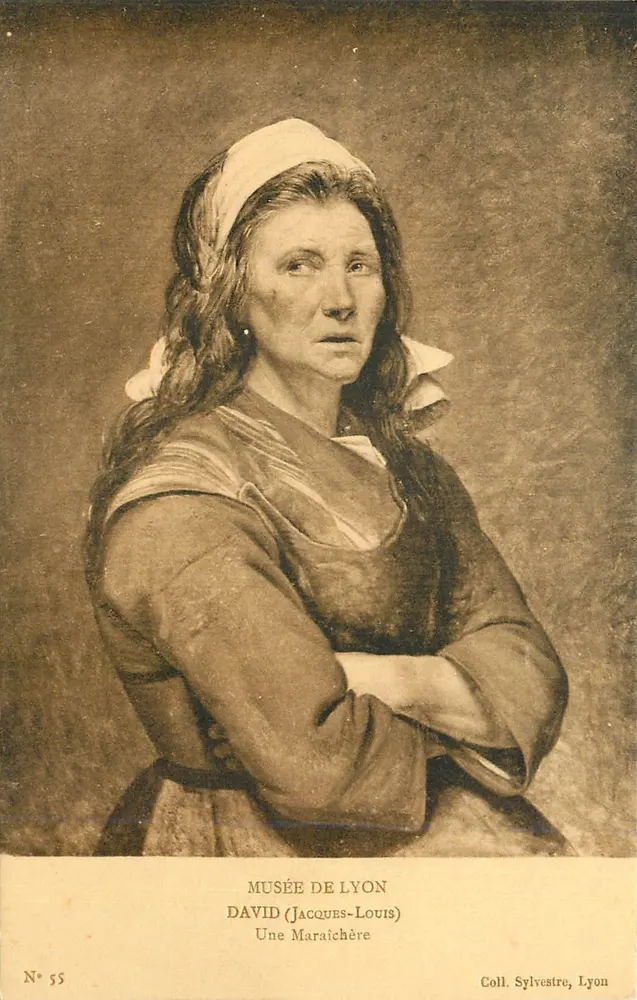 Uma Hortênsia — Pintura de Jacques-Louis David — Museu de Lyon — Coleção Sylvestre, Lyon, N° 55 - Frente