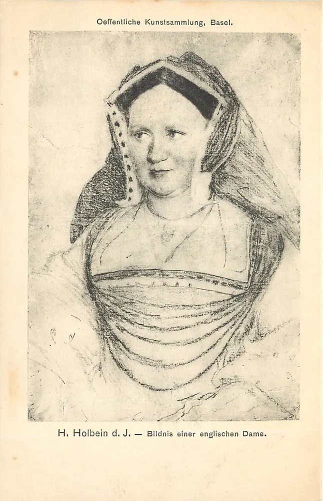 H. Holbein d.J. — Portret angielskiej damy — Oeffentliche Kunstsammlung, Basel - Awers