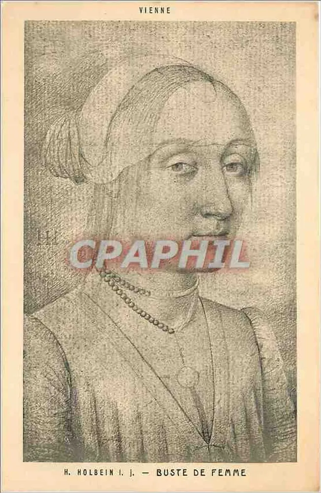 H. Holbein I. — Busto de mulher — Braun & Cie, Paris, n° 70007 - Frente