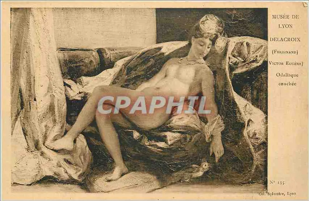 Pospolita odaliszka — Muzeum w Lyonie — Delacroix (Ferdinand) — Col. Sylestre, Lyon, nr 135 - Awers