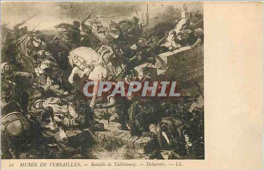 Museu de Versalhes — Batalha de Taillebourg — Delacroix — LL. - Frente