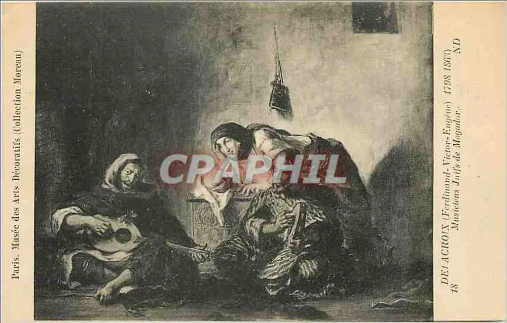 Músicos Judeus — Paris, Museu dos Artes Decorativas (Coleção Morveau) — Delacroix (Ferdinand-Victor, 1788-1863) — N.D. (1863) - Frente