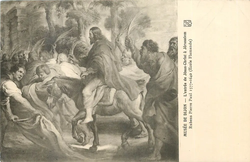 A entrada de Jesus Cristo em Jerusalém — Museu de Dijon — Pierre Paul Rubens (1577-1640) — Escola Flamenga - Frente