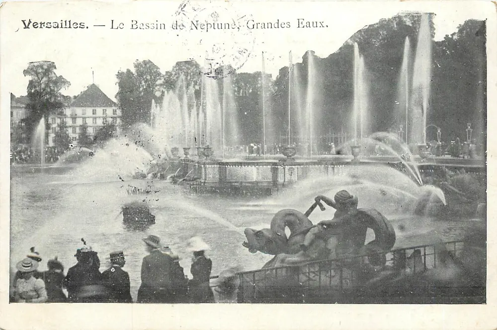 Versailles — Le Bassin de Neptune, Grandes Eaux — Éditeur non visible - Recto