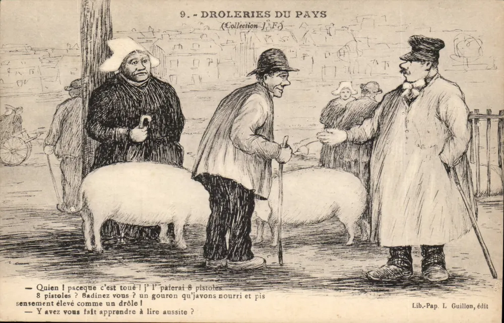 Droleries du Pays — Collection J.F.S. — Lib. Pap. L. Guillon, édit. - Recto