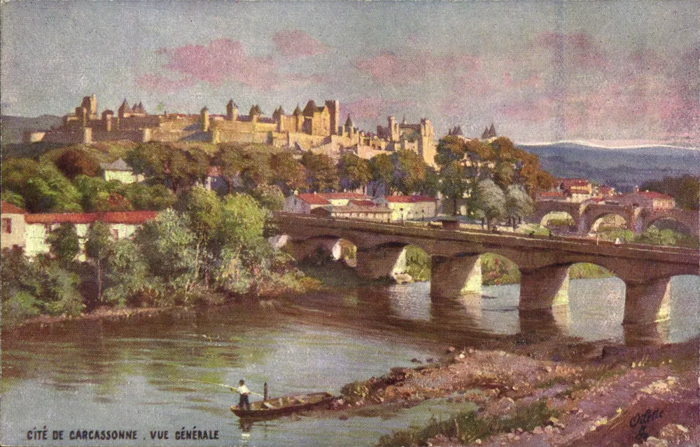 Cidade de Carcassonne — Vista Geral — Tuck & Fils, Série 118 - Frente