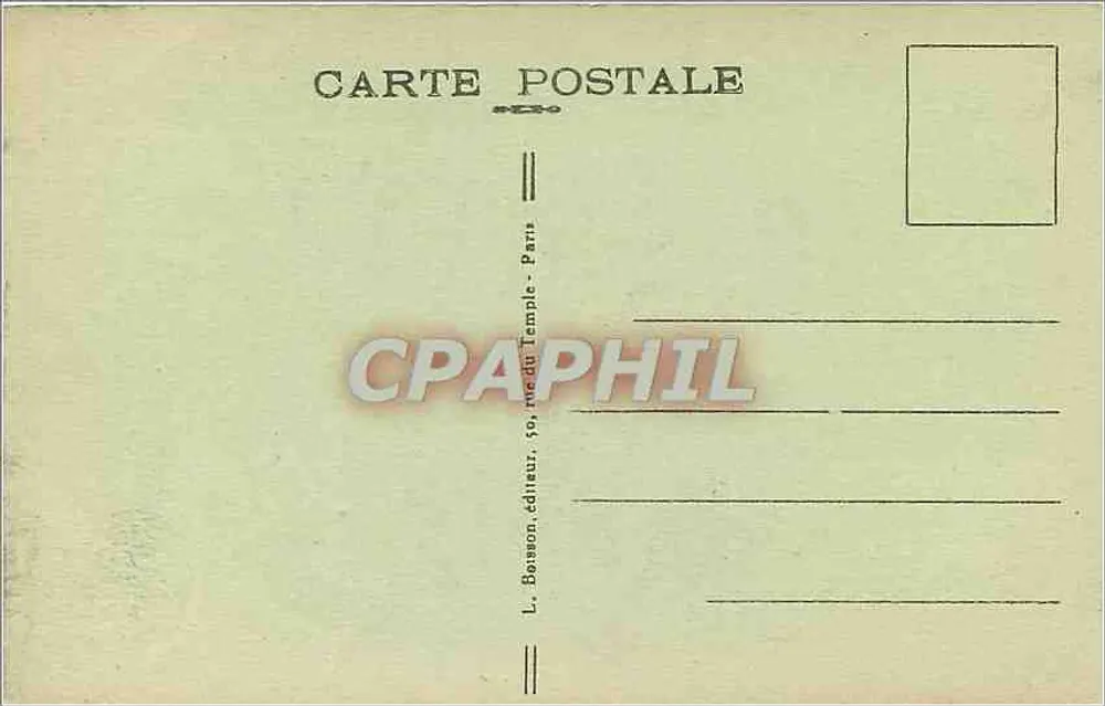 Arco do Triunfo do Carrousel — Paris — editor L. Bosson, n° 62 - Verso