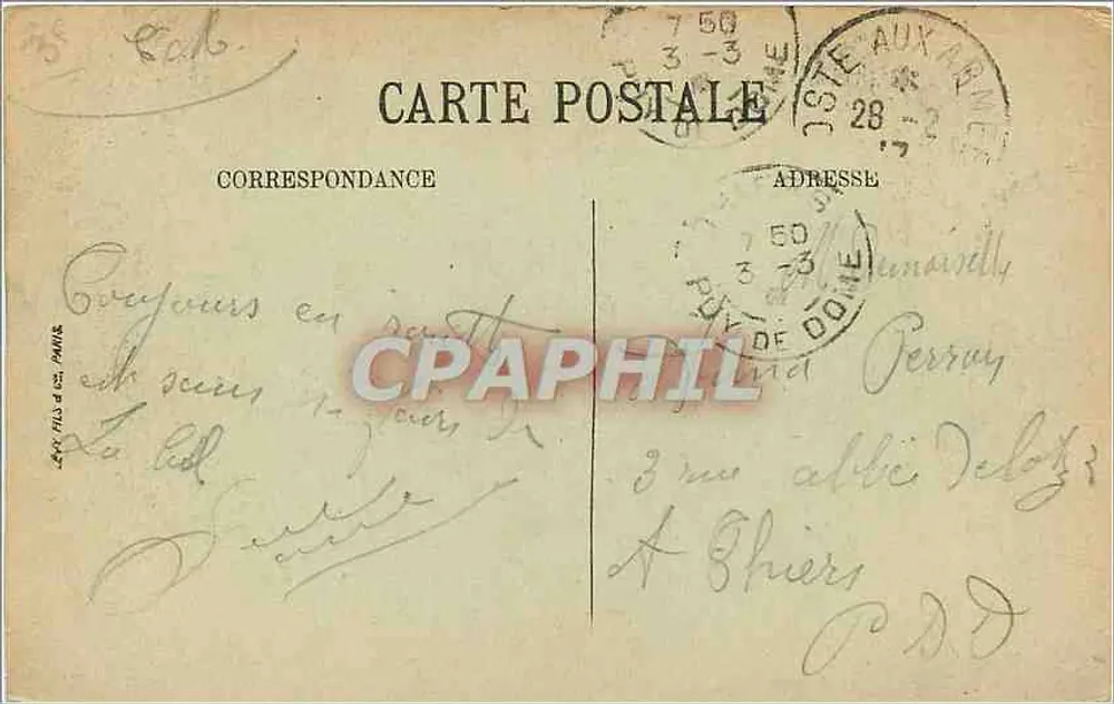 Paris — A Santa Capela — LL, n° 782 - Verso