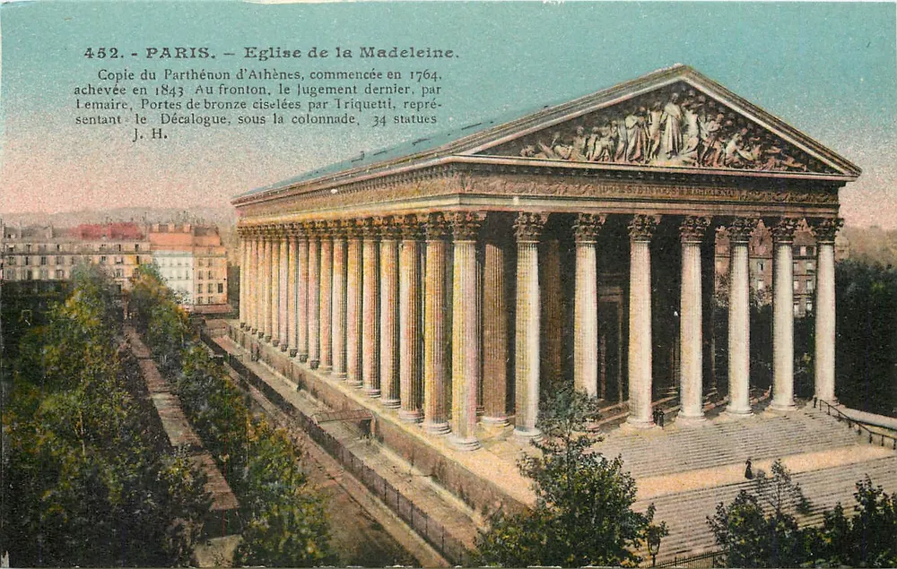 Paris — Igreja da Madeleine — L. Roisson, editor, n° 452 - Frente