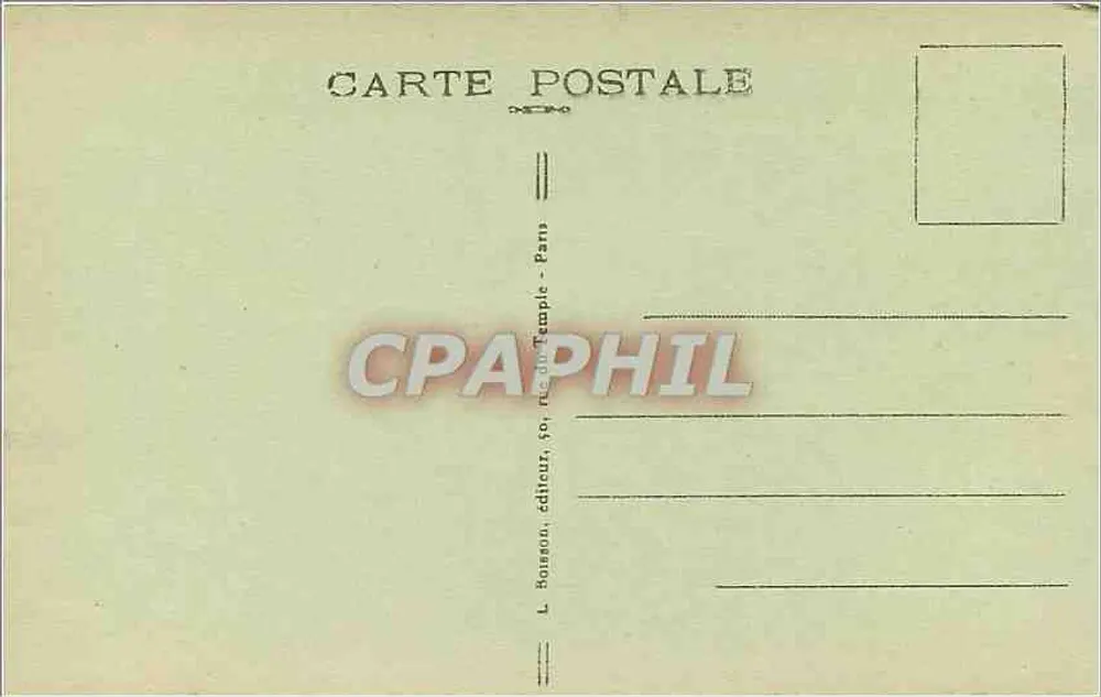Paris — Igreja da Madeleine — L. Roisson, editor, n° 452 - Verso